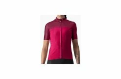 CASTELLI Maillot Vélo Manches Courtes Femme Velocissima - Rouge Bordeau 2023