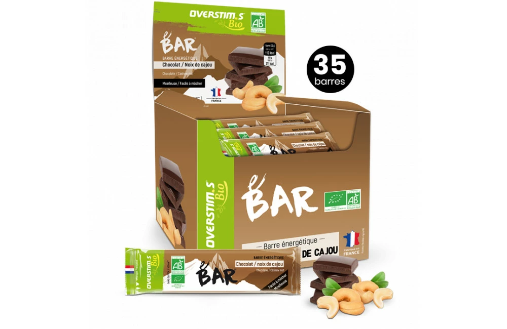 OVERSTIMS E-Bar 35 Barres énergétiques Bio Citron / Amande